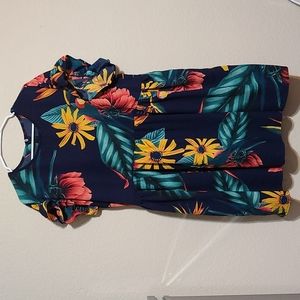 Shein Blue Floral Dress